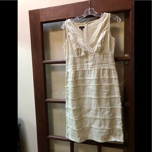 Talbots size 4 cream linen dress